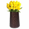 Colocar Rustic Iron Flower Plant Centerpiece Hammered Vase - Brown - 5.5in. x 8.75in. CO3177805